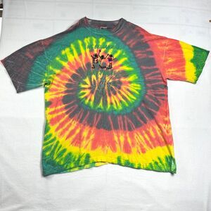 Vintage Cotton Wise XL Black Red Yellow Green Tie Dye "We Be Jammin" Graphic Tee